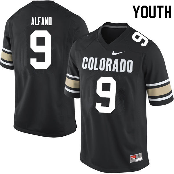 Youth #9 Antonio Alfano Colorado Buffaloes College Football Jerseys Sale-Home Black - Click Image to Close
